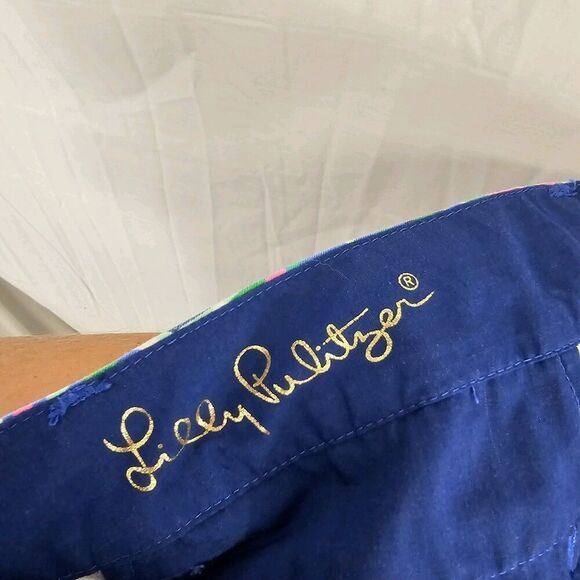Lilly Pulitzer Bright Indigo Exotic Escapade Print The Jayne Shorts Womens 2 - Picture 4 of 6